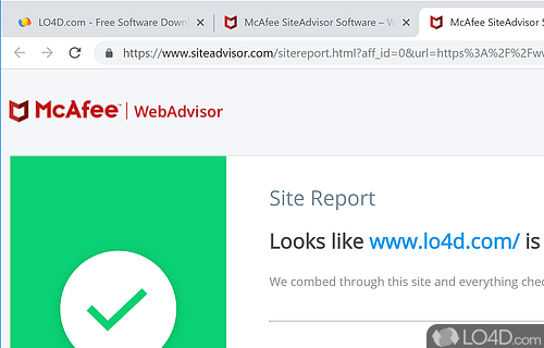 McAfee SiteAdvisor Screenshot