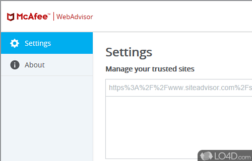Extra protection with a password - Screenshot of McAfee WebAdvisor