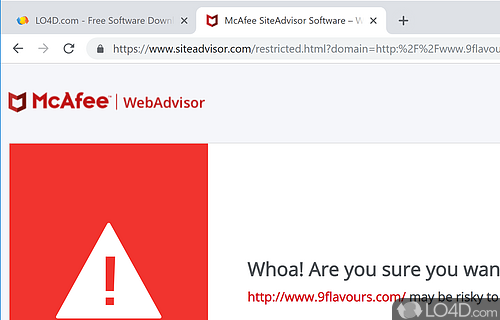 McAfee SiteAdvisor Screenshot