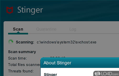 McAfee Stinger Portable Screenshot