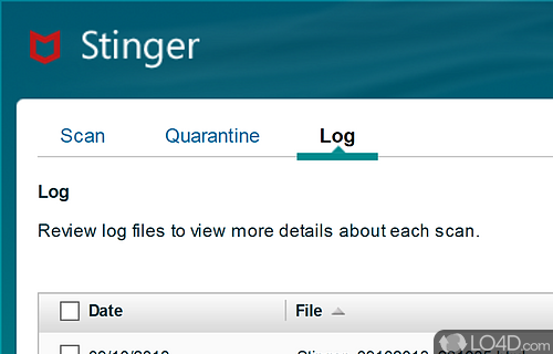 McAfee Stinger - Screenshot of McAfee Stinger Portable