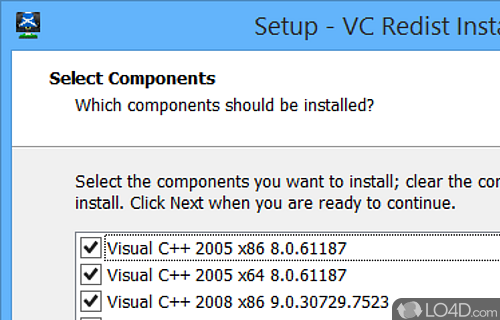 Screenshot of McRip VC Redist Installer - Install multiple Visual C++ Runtimes with a single EXE file