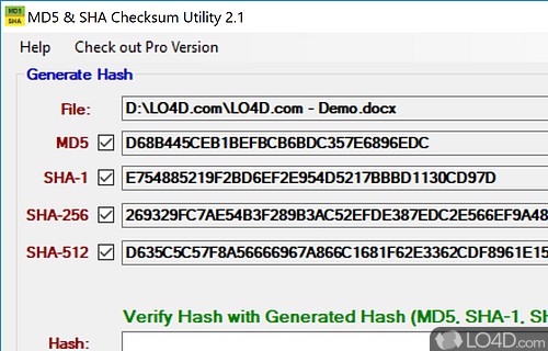 sha checksum