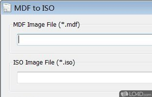 Screenshot of MDF to ISO - Make ISO images from any MDF file