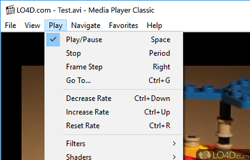 Several features and advanced functionalities - Screenshot of Media Player Classic