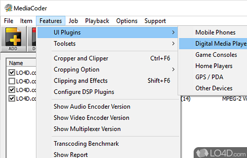 Transcoding solution with a rich set of adjustable parameters - Screenshot of MediaCoder