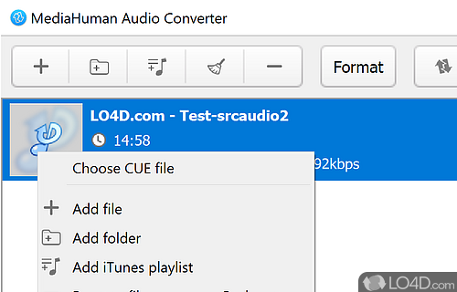 Convert audio files - Screenshot of MediaHuman Audio Converter