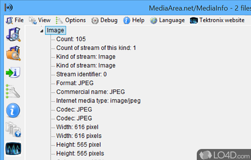 A straightforward tool for organizing large multi-media collections - Screenshot of MediaInfo