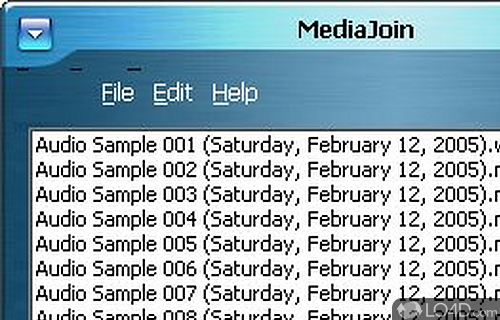 Screenshot of MediaJoin - Join MPG, MPEG, MP3, WAV and other files into one