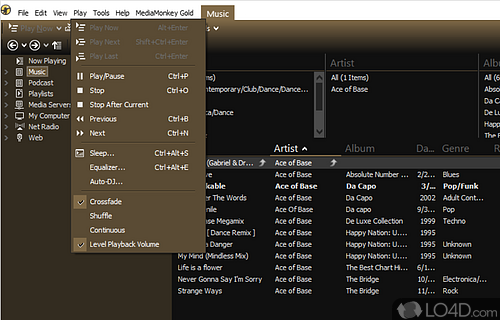 Organize music library, play multimedia files - Screenshot of MediaMonkey