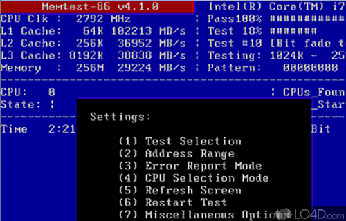 Memtest86 Screenshot