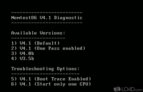 Screenshot of Memtest86 - First step after a thorough cleaning