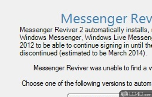 Messenger Reviver Screenshot