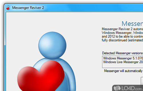 Screenshot of Messenger Reviver - Software solution that can bring back Windows Live Messenger