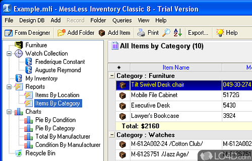 MessLess Inventory Screenshot