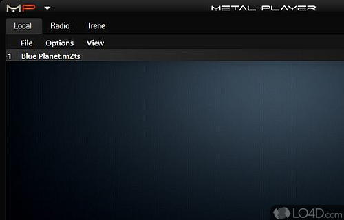 User interface - Screenshot of Metal Player