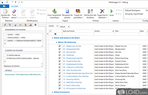 Screenshot of MetatOGGer - Tag and organize MP3 and other audio files