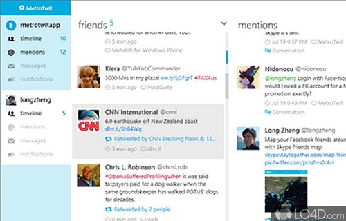 Screenshot of MetroTwit - Practical and attractive desktop Twitter app