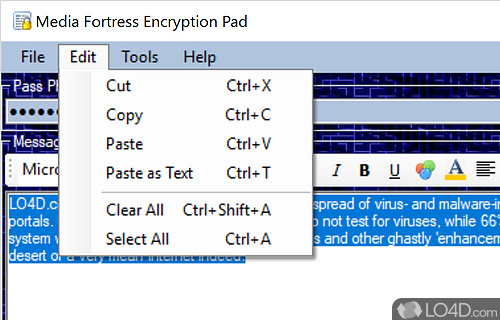 MF Encryption Pad Screenshot