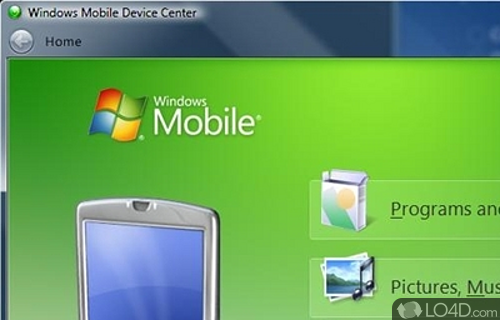 Screenshot of Microsoft ActiveSync - User interface