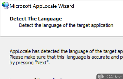 Microsoft AppLocale screenshot