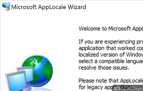 Run legacy apps without changing language of non-Unicode apps (system locale) - Screenshot of Microsoft AppLocale