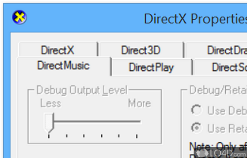 Icon link in Control Panel to access DirectX faster - Screenshot of DirectX Control Panel