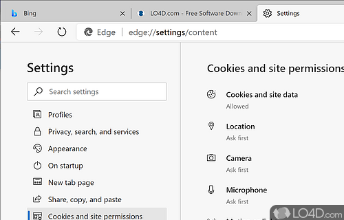 Visual customization is somewhat limited at the moment - Screenshot of Microsoft Edge