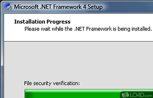 Screenshot of Microsoft .NET Framework Extended - User interface