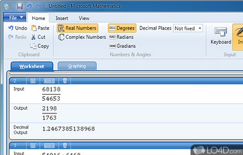 Microsoft Mathematics Screenshot