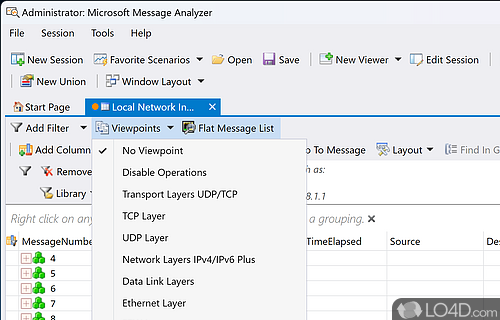 Microsoft Message Analyzer screenshot