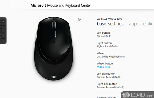 download and install the microsoft mouse and keyboard center