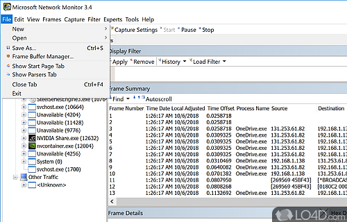 Microsoft Network Monitor Screenshot