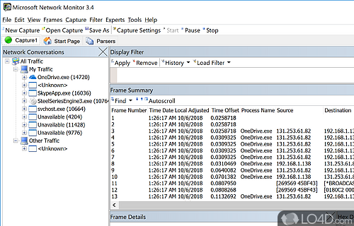 Will make it possible for all users to analyze the network data it acquires by capturing packets sent - Screenshot of Microsoft Network Monitor