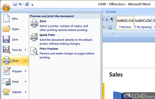 Productivity suite - Screenshot of Microsoft Office 2007