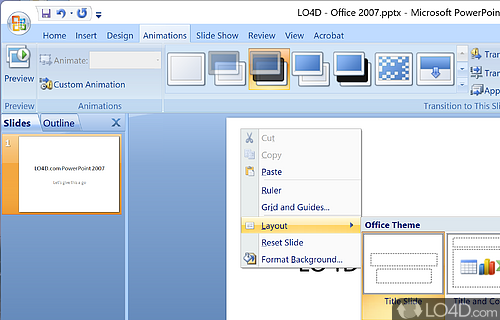 PowerPoint - Screenshot of Microsoft Office 2007