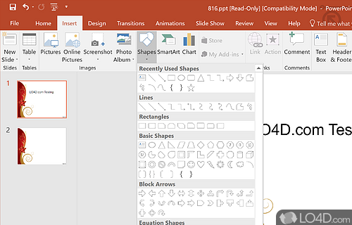 Office Online - Screenshot of Microsoft Office 2016