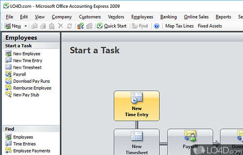 Microsoft Office Accounting Express screenshot