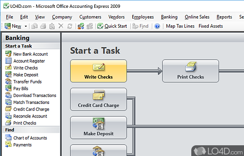 Microsoft Office Accounting Express screenshot