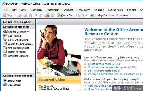 Everything you need to make small business idea flourish - Screenshot of Microsoft Office Accounting Express