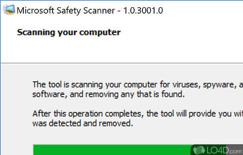 A Free Limited-Time Virus Scanner - Screenshot of Microsoft Safety Scanner