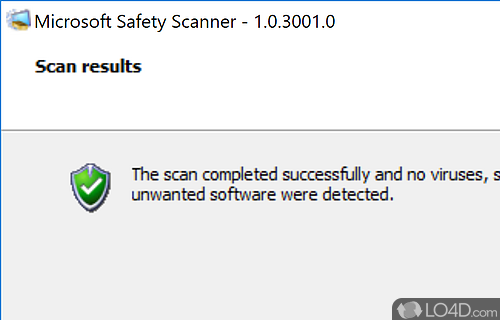 Remove malware from Windows computers - Screenshot of Microsoft Safety Scanner