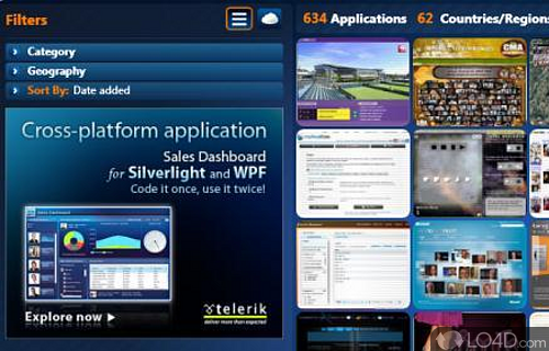 Screenshot of Microsoft Silverlight - Cross-browser, cross-platform plug-in designed specifically to help developers create better content