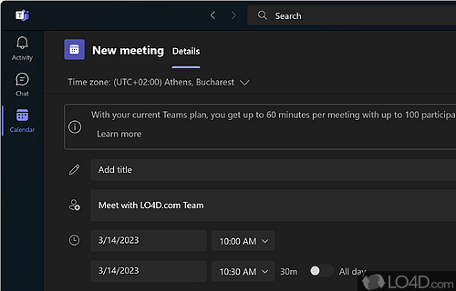 Seamless integration with Microsoft’s app and services  - Screenshot of Microsoft Teams
