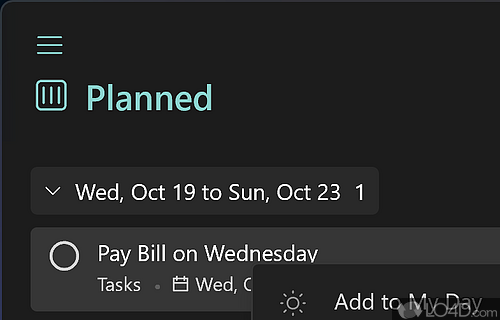 Microsoft To-Do is an easy-to-use, simple, and free Windows application to schedule, manage, and coordinate tasks - Screenshot of Microsoft To Do