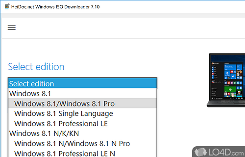 User-friendly interface - Screenshot of Windows ISO Downloader Tool