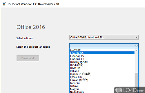 Windows ISO Downloader Tool screenshot