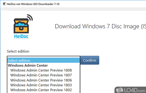 Windows ISO Downloader Tool screenshot