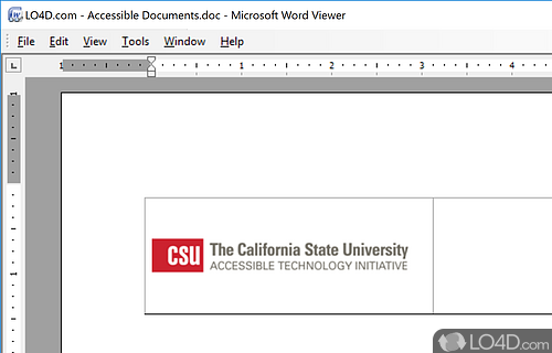Screenshot of Microsoft Word Viewer - Open Word documents