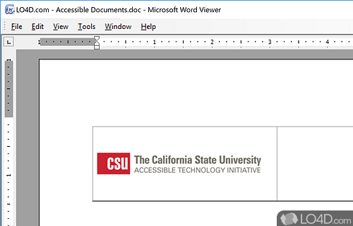 Open Word documents - Screenshot of Microsoft Word Viewer